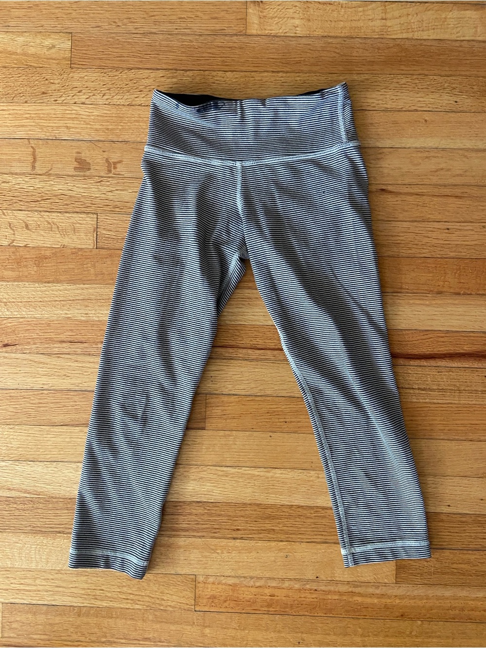 lululemon athletica Black & White Micro-Striped Leggings